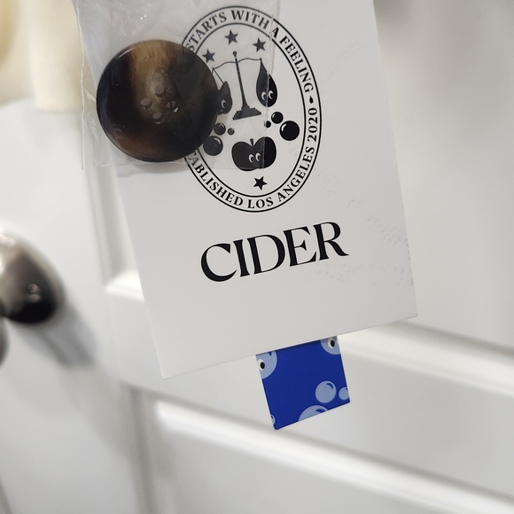 NWT - Cider Black and White Striped Sweater with Button Accents - Picture 5 of 12